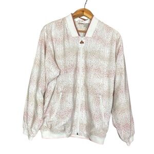 Ellesse bomber / track jacket with spatter print Size Medium